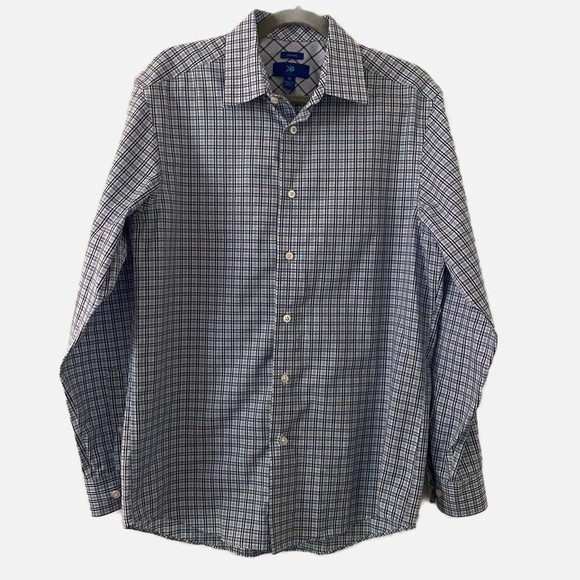 Egara Other - Egara Men's Button Up Dress Shirt Non-Iron Blue Size M
